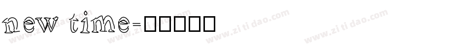 new time字体转换
